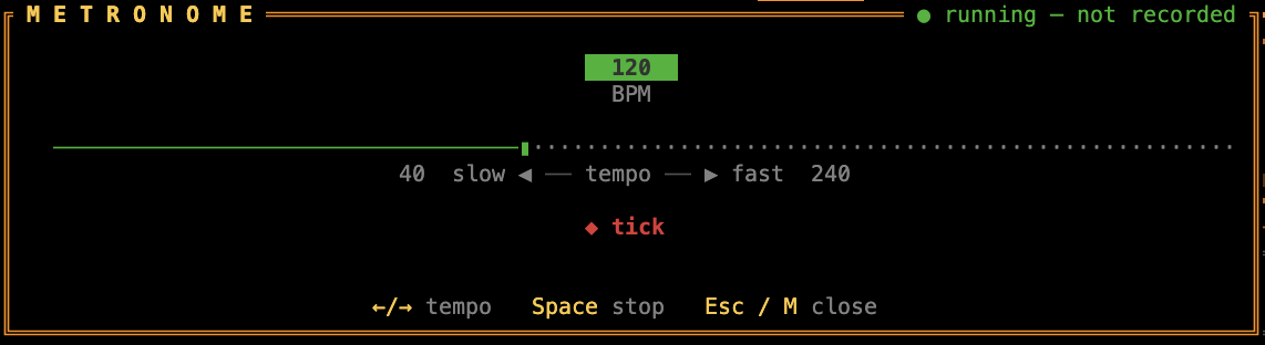rusty-amp metronome